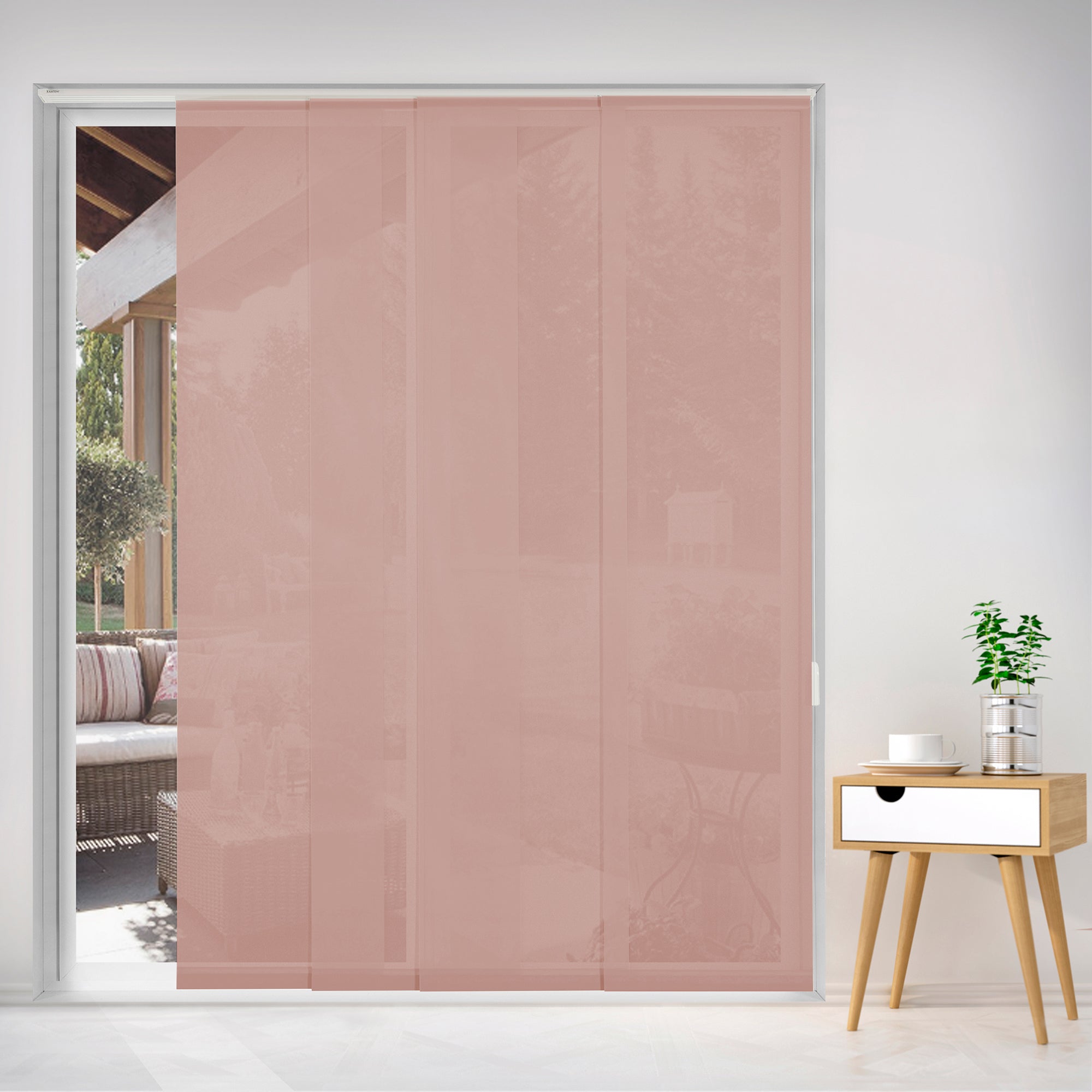 panel japones translúcido classic color coral blush