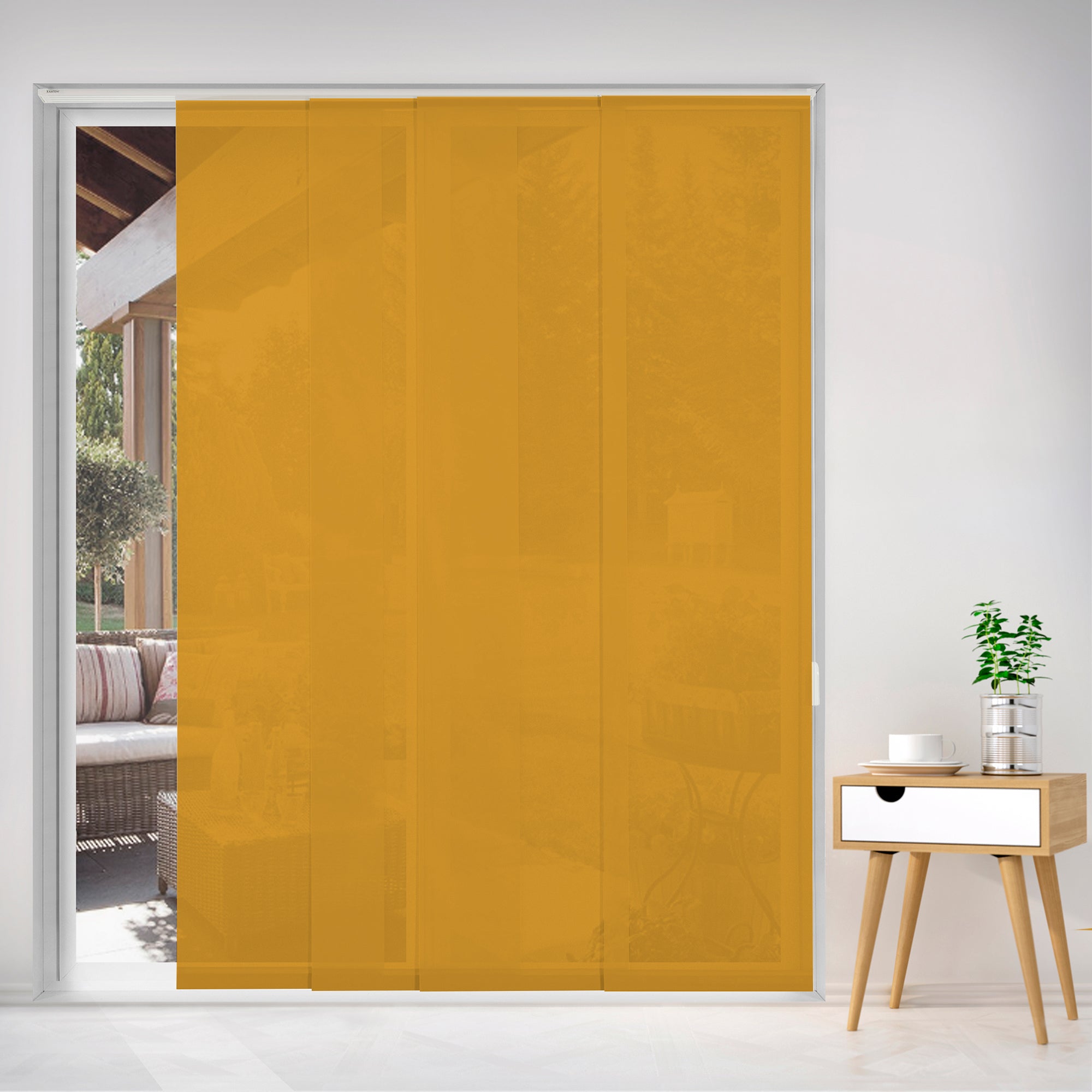 panel japones translúcido classic color old gold