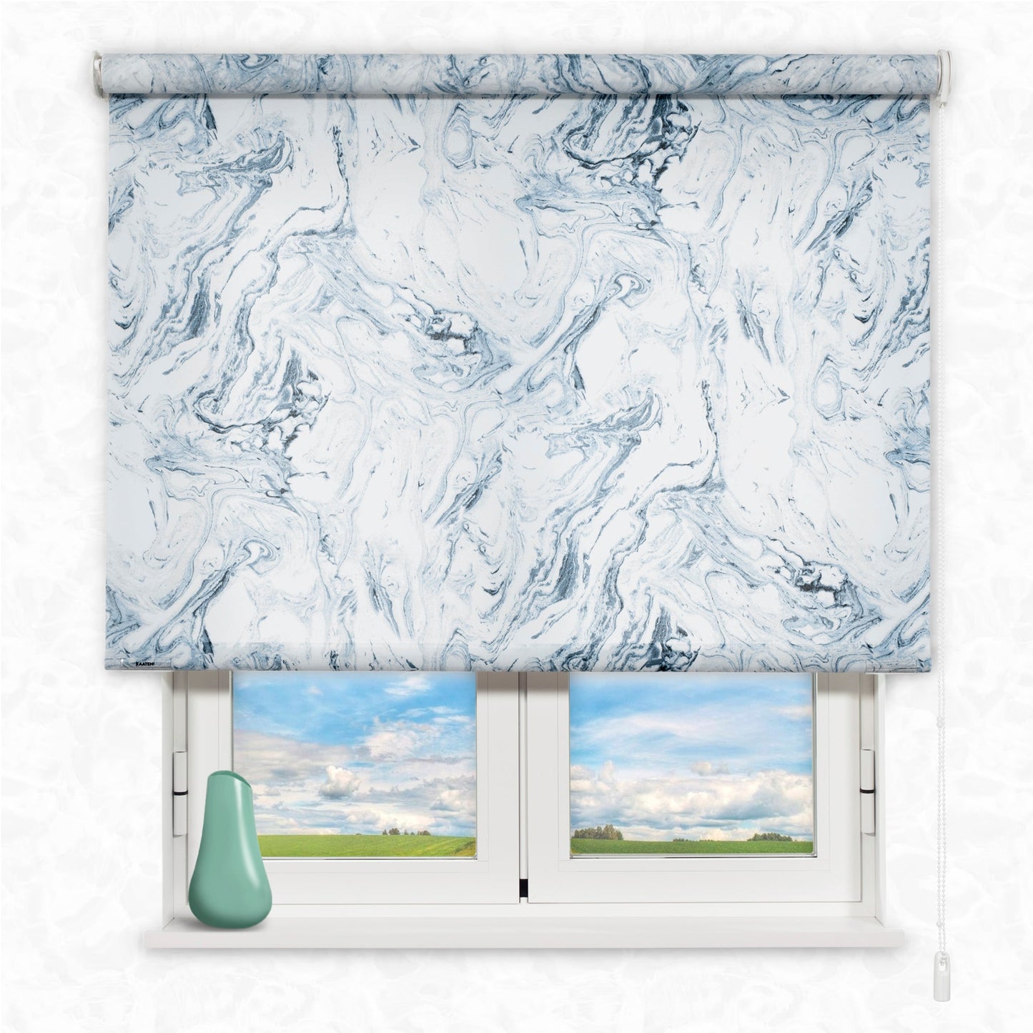 Foto Enrollable Kaaten Estampado Marble Blue
