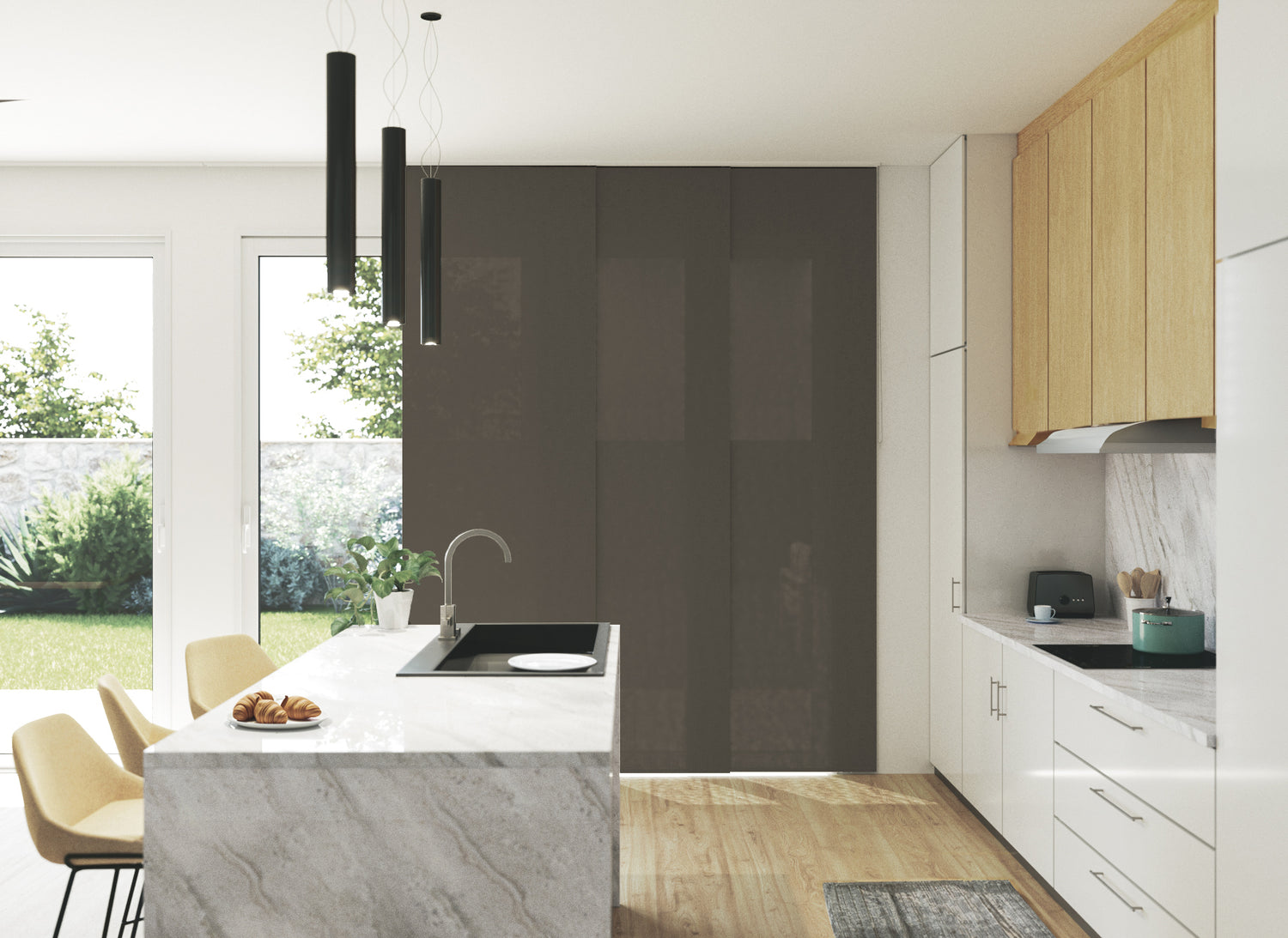 paneles japoneses tejido screen 350 color slate