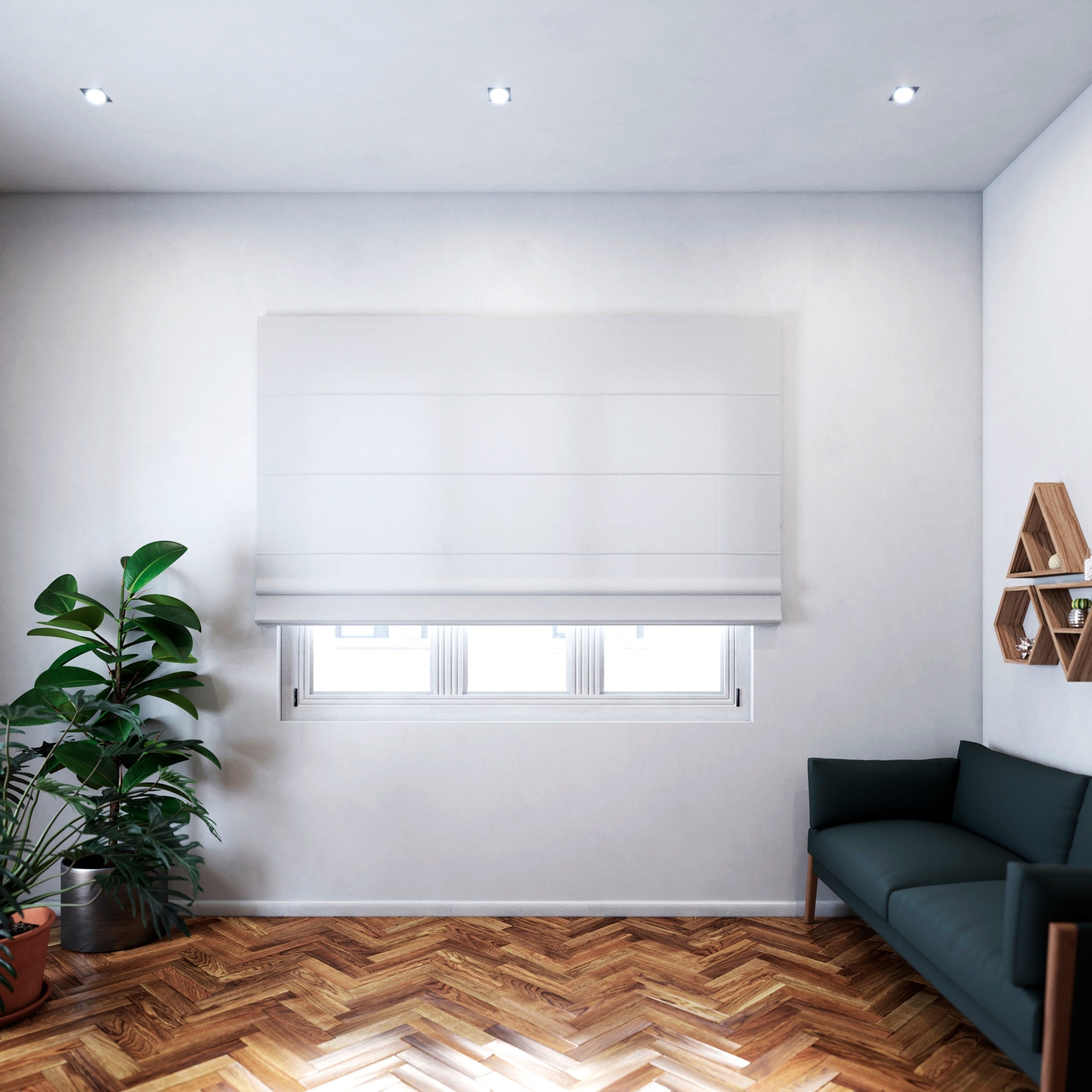 estor cortina plegable traslúcido amber blanco kaaten