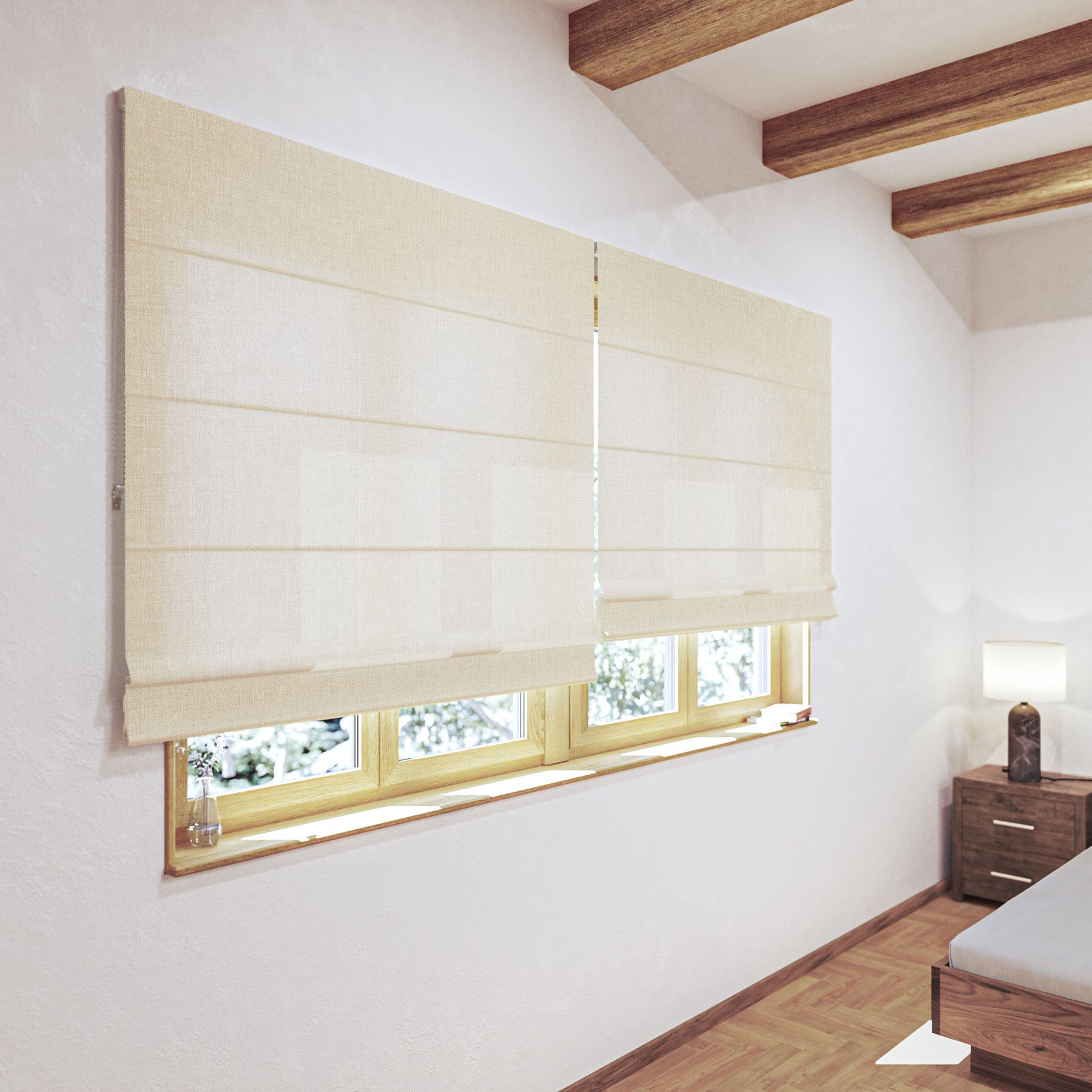 Estor Plegable a cadena Medida Estándar Translúcido Loneta