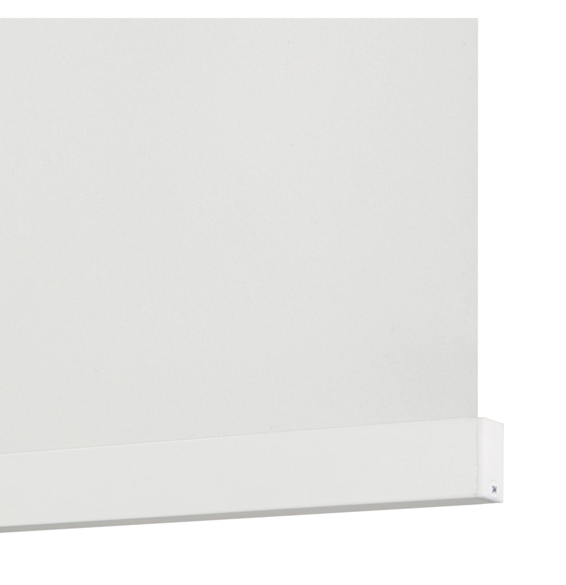 Detalle terminal blanco para estor enrollable con cajón