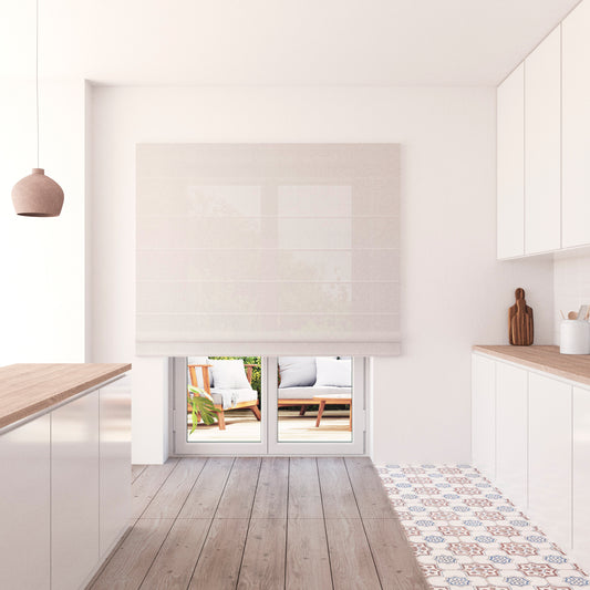 Estor Plegable Translúcido modelo Nubia color White en Cocina
