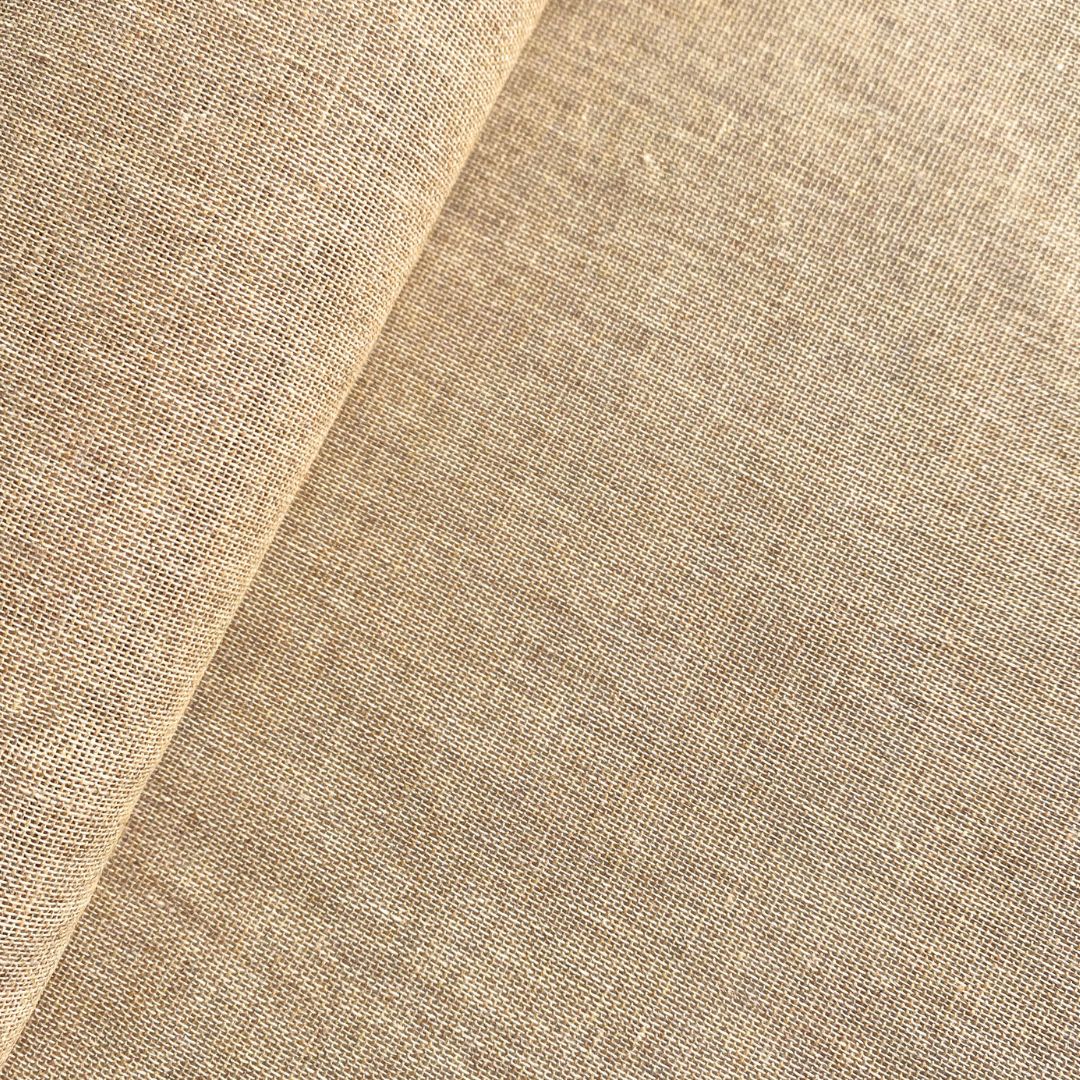 Estor Plegable Traslúcido Beige Tostado - Aspecto Lino