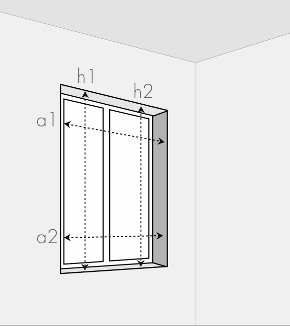Como medir Estores adhesivos a hoja de ventana - Lekune Revestimientos