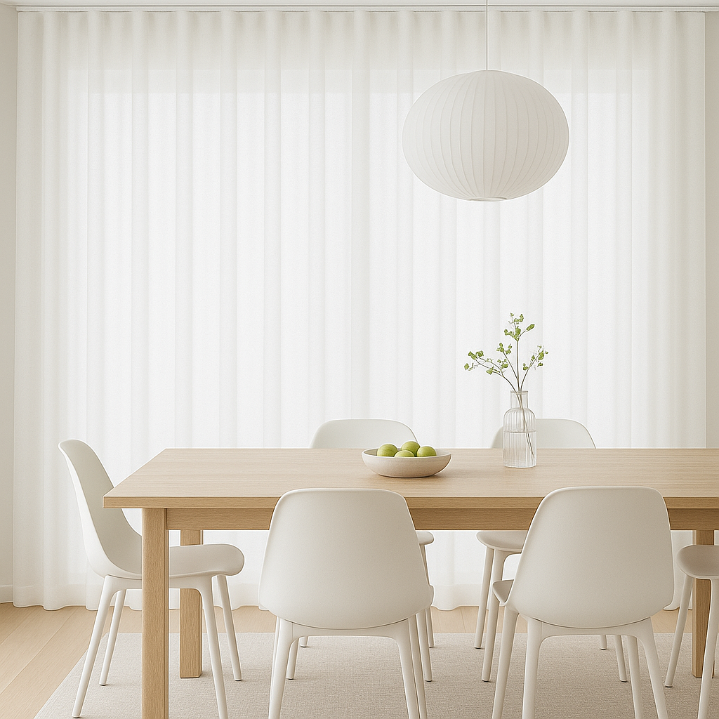 Cortina Onda Perfecta + Riel Translúcido Aspen