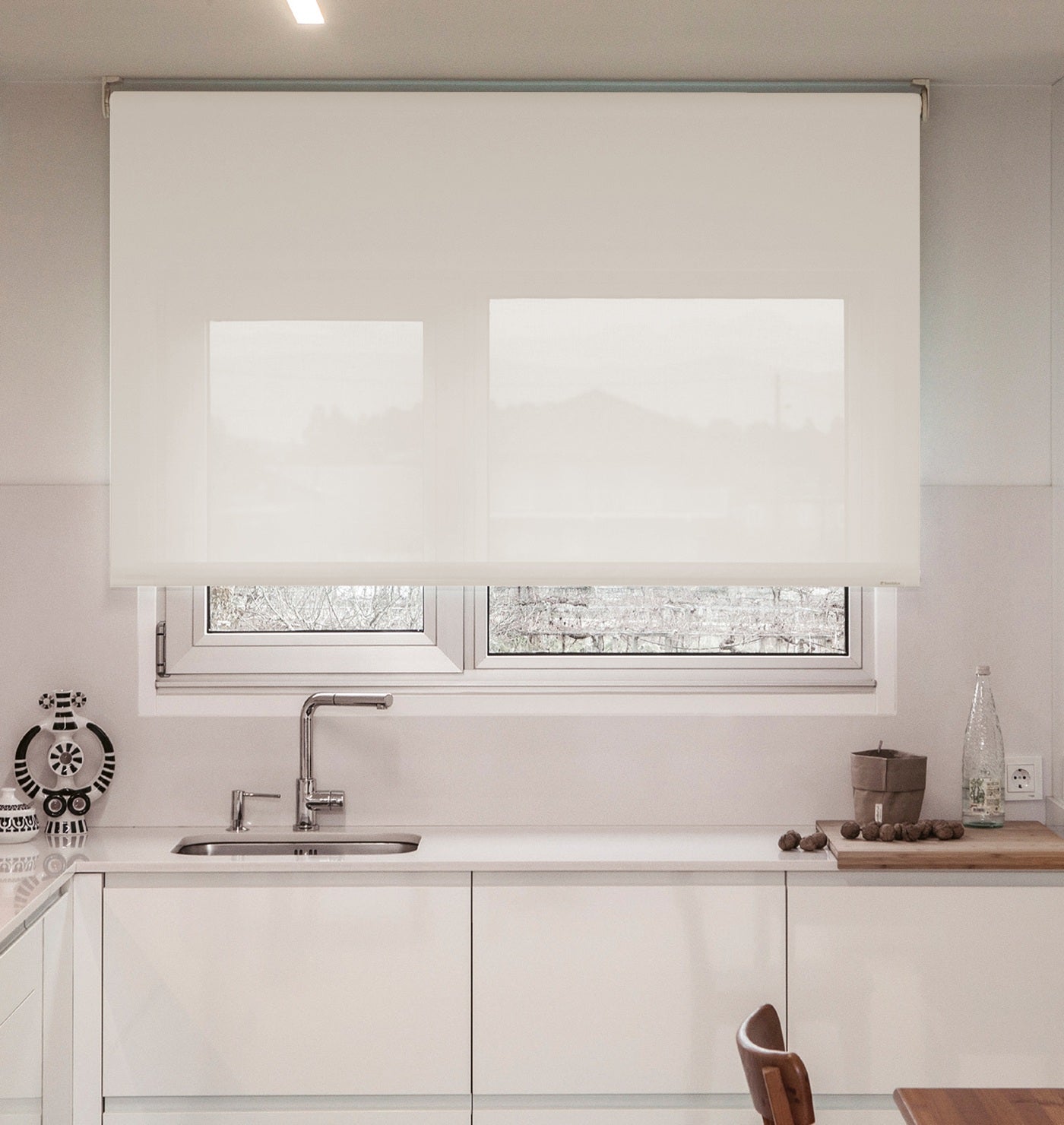 Estor enrollable motorizado screen inteligente 5% blanco